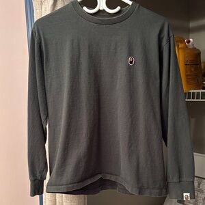 Dark green long sleeve bape tee shirt (real)